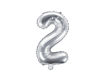 Picture of FOIL BALLOON NUMBER 2 SILVER 16 INCH
